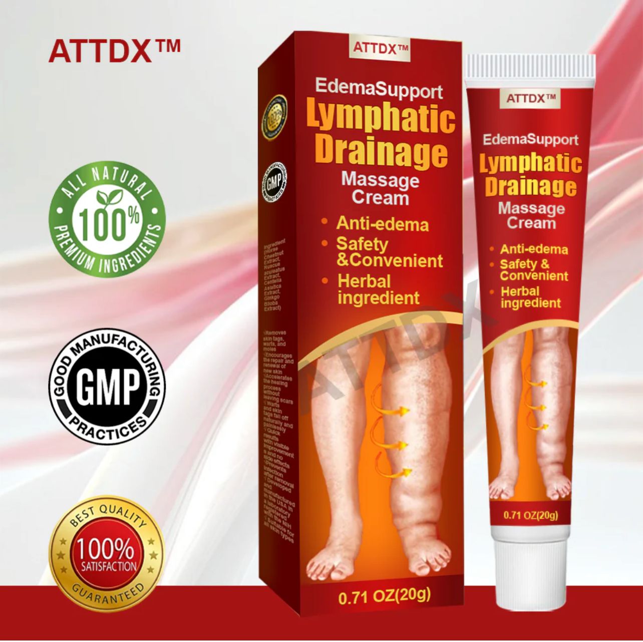 LymphGlow™ Lymfatische drainage Crème | Directe Drainage & Lymfecirculatie in 5 minuten