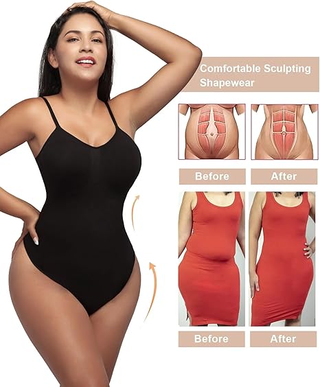 SHAPERX Women's Seamless Shapewear Body Suit