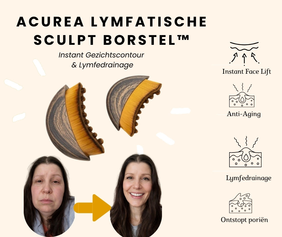 Acurea Lymfatische Sculpt Borstel™ Instant een strakker gezicht zonder Face Lift in 5 minuten